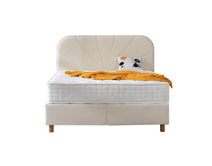Тапицирана спалня с матрак DELUX PREMIUM 180 x 200 - крем
