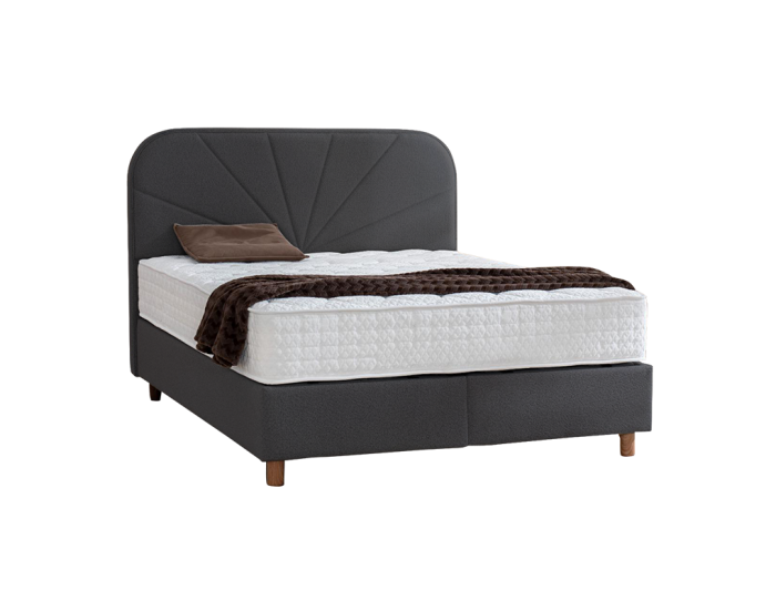 Тапицирана спалня с матрак DELUX PREMIUM 160 x 200 - антрацит