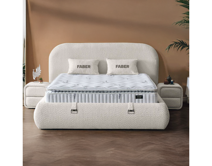 Тапицирана спалня с матрак FABER 160 х 200 - лате 06