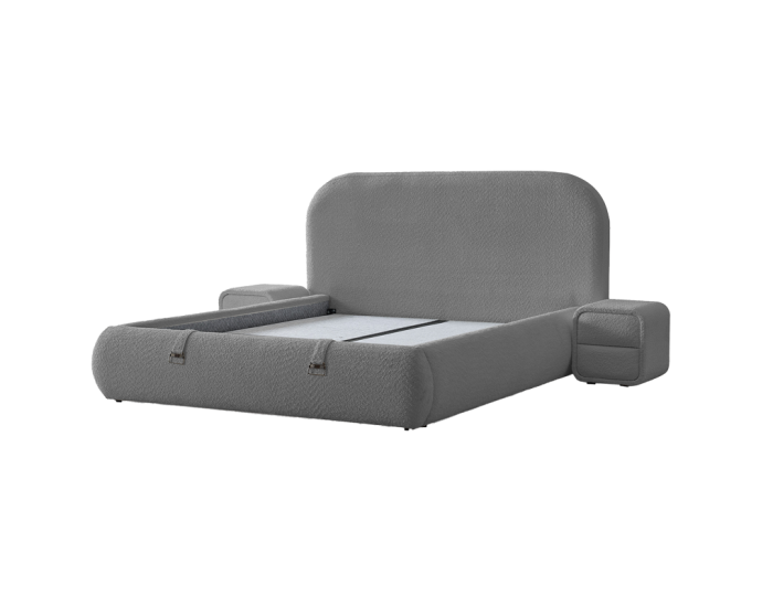 Тапицирана спалня с матрак FABER 160 х 200 - антрацит AN