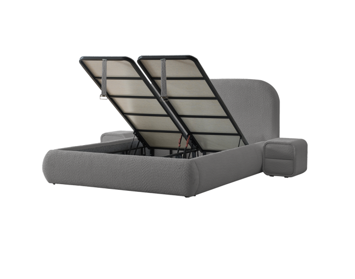 Тапицирана спалня с матрак FABER 160 х 200 - антрацит AN