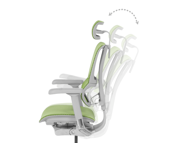 Ергономичен стол ERGOHUMAN IOO ELITE 2 - сива рамка - зелен