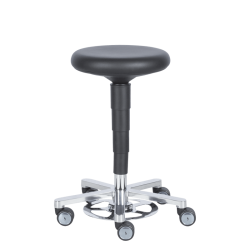 Лабораторен ергономичен стол BIMOS STOOL 9F63R - черен - Офис столове