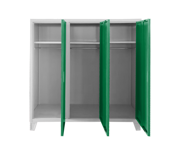 Метален шкаф Sonata Blum CR-1605-3 JZ - сив / тъмнозелен