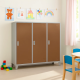 Метален шкаф Sonata Blum CR-1605-3 JZ - сив / светлокафяв