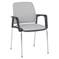 Посетителски стол Sonata Blum 1138 CH - светлосив - Офис столове