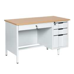 Метално бюро Sonata Blum CR-1310 K - сиво / бук - Бюра