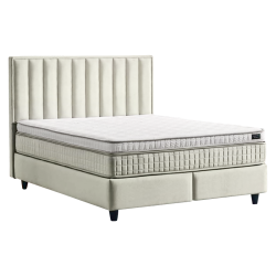 Тапицирана спалня с матрак PERRY LUX 140 x 200 - крем 01 - Тапицирани легла