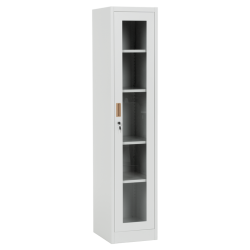 Метален шкаф Sonata Blum CR-1001 L - сив - Мебели от метал