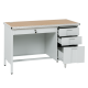 Метално бюро Sonata Blum CR-1318 L - сиво / бук