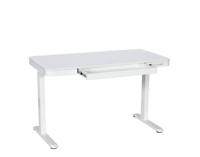 Ергономично регулируемо бюро Sonata Blum CR-118 E - 140 см - бяло