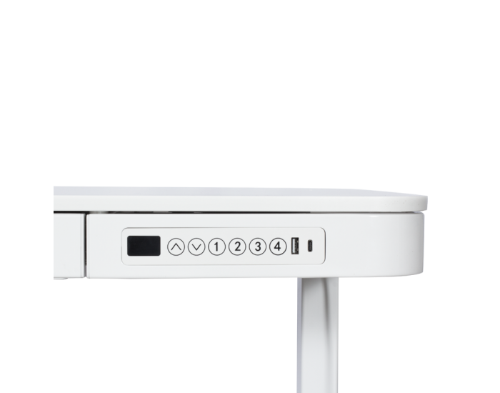 Ергономично регулируемо бюро Sonata Blum CR-118 E - 140 см - бяло