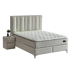 Тапицирана спалня с матрак MINI MOONLIGHT 160 х 200 - крем 01 - Тапицирани легла