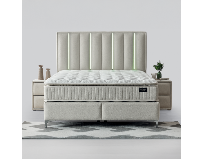 Тапицирана спалня с матрак MINI MOONLIGHT 160 х 200 - крем 01