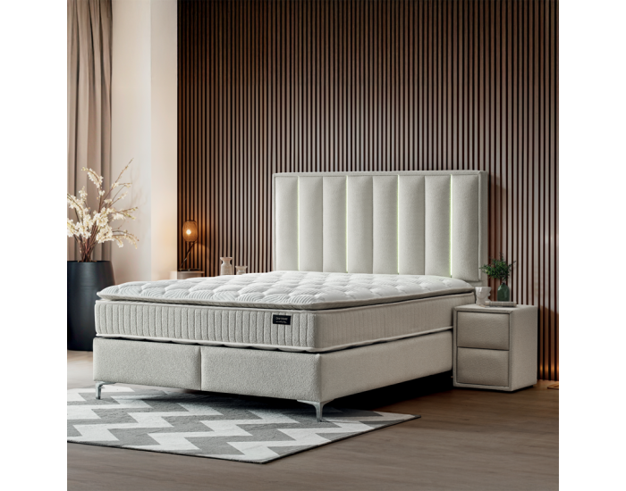 Тапицирана спалня с матрак MINI MOONLIGHT 160 х 200 - крем 01