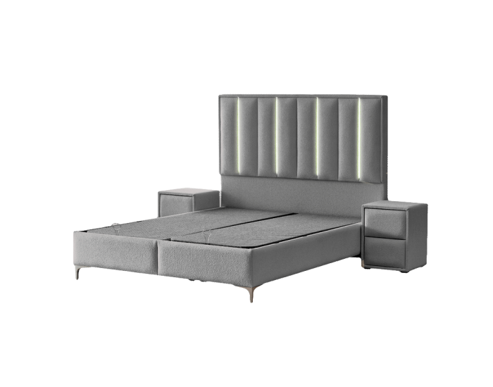 Тапицирана спалня с матрак MINI MOONLIGHT 160 х 200 - сив 620