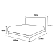 Тапицирана спалня с матрак MINI MOONLIGHT 160 х 200 - сив 620