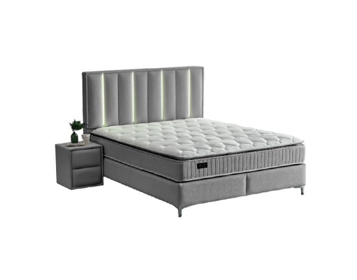 Тапицирана спалня с матрак MINI MOONLIGHT 160 х 200 - сив 620