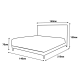 Тапицирана спалня с матрак WAVE 140 x 200 - светлосив 25