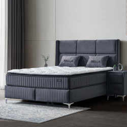 Тапицирана спалня с матрак BELLA 180 x 200 - графит 29 - Тапицирани легла