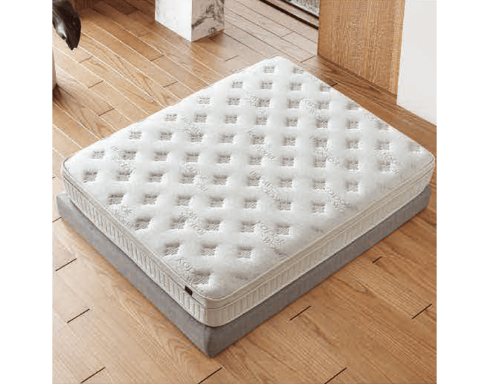Тапицирана спалня с матрак HUGO 160 x 200 - перла SY