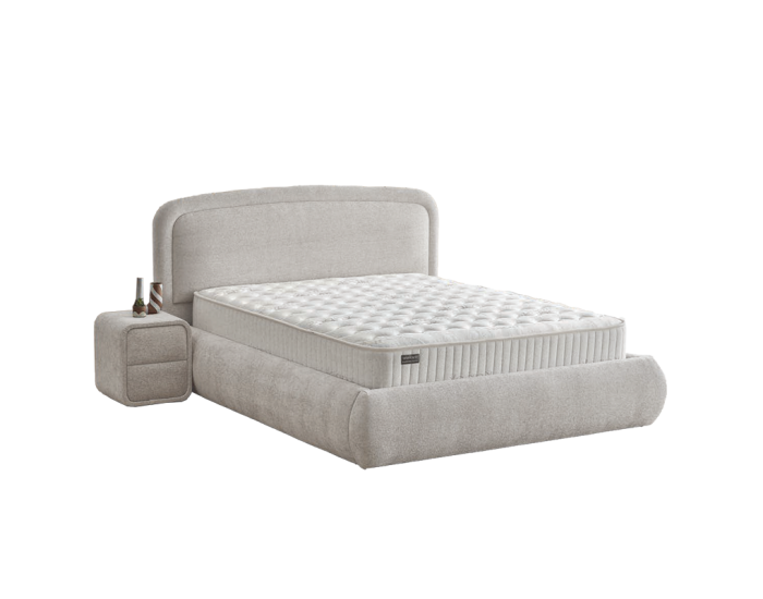 Тапицирана спалня с матрак NOVA 140 х 200 - перла SY