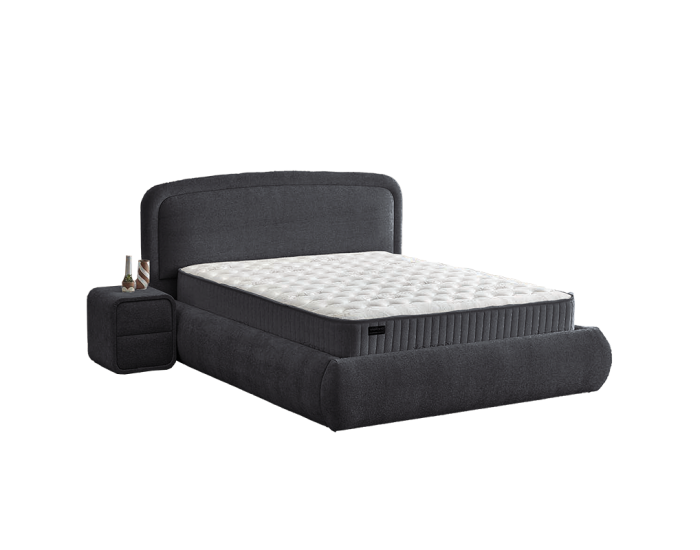 Тапицирана спалня с матрак NOVA 140 х 200 - сив 18