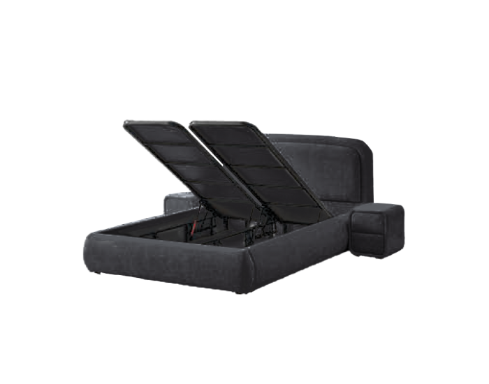 Тапицирана спалня с матрак NOVA 140 х 200 - сив 18