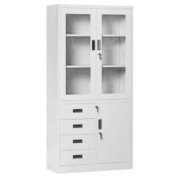 Метален шкаф Sonata Blum CR-1278 J - сив - Мебели от метал