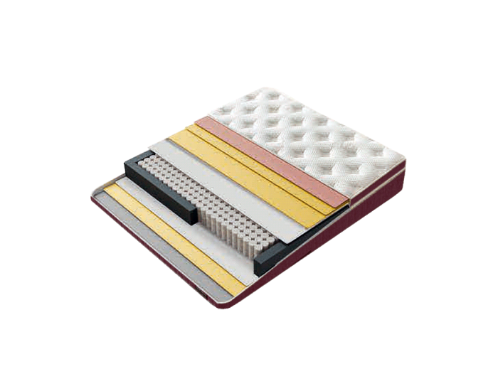 Тапицирана спалня с матрак MINI PUZZLE 160 х 200 - бордо 59