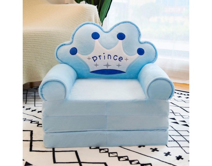 Детски разтегателен фотьойл фотьойл Smart Blue Prince, троен