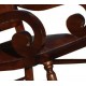 Люлеещ стол EX Home, тиково дърво, естествена кожа