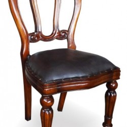 Стол EX Home модел Admiral, махагон, естествена кожа - Столове