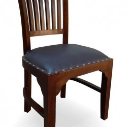 Стол EX Home модел Ankona K, махагон, еко кожа - Трапезни столове