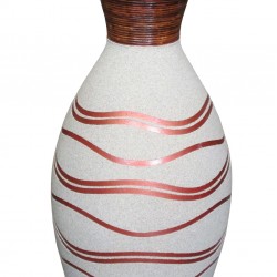 Керамична ваза EX Home модел Sand S 80 см, керамика, пясък - Декорации