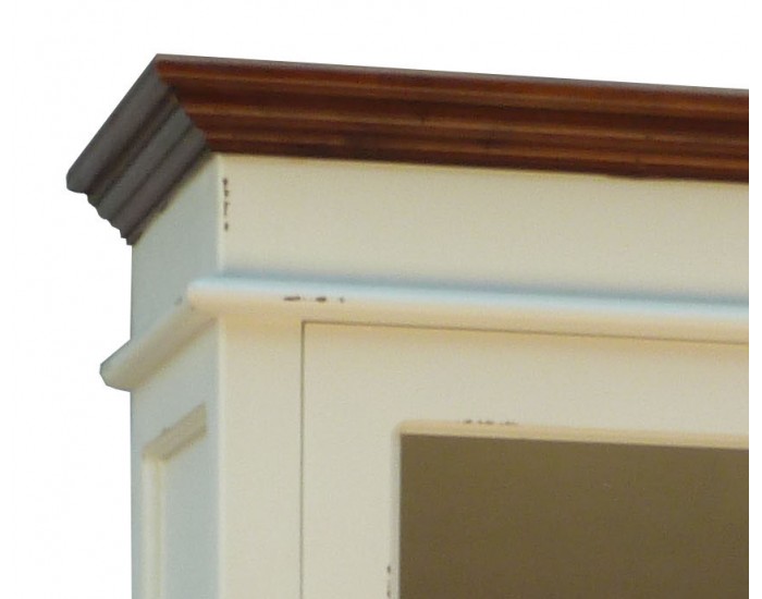 Витрина EX Home модел Bergamo КB, 60 см, Бял антик