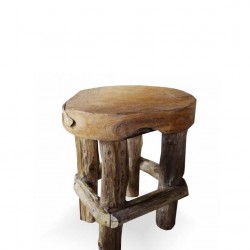 Табуретка EX Home модел Tik Koren КR, тиково дърво - Мека мебел