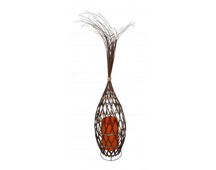 Лампа EX Home модел Oval Ratan Sr, ратан, метал, текстил Лампа EX Home модел Oval Ratan Sr, ратан, метал, текстил