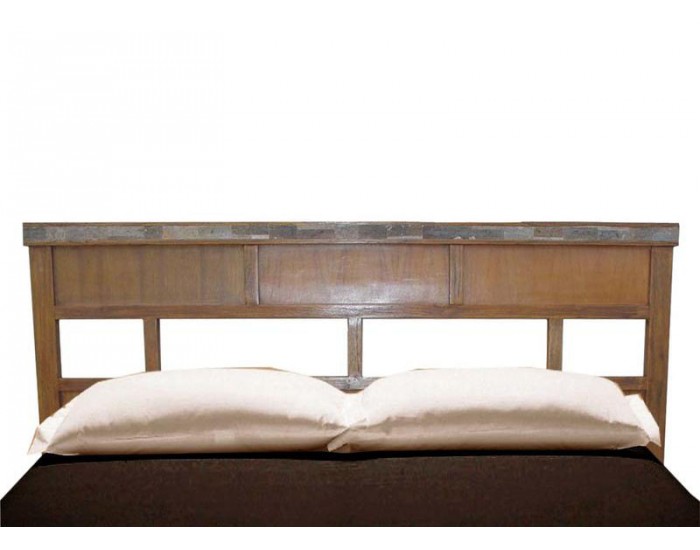 Табла за легло EX Home модел Lava 180/110 см, тиково дърво, вулканичен камък