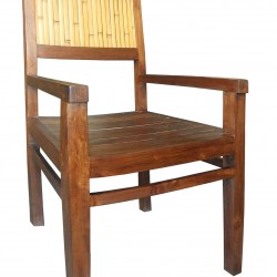 Стол с подлакътник EX Home модел Ibisa, тиково дърво, бамбук - Трапезни столове