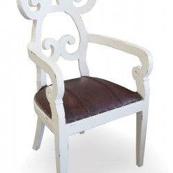 Стол EX Home модел Magnoliya Koja White, махагон - Трапезни столове