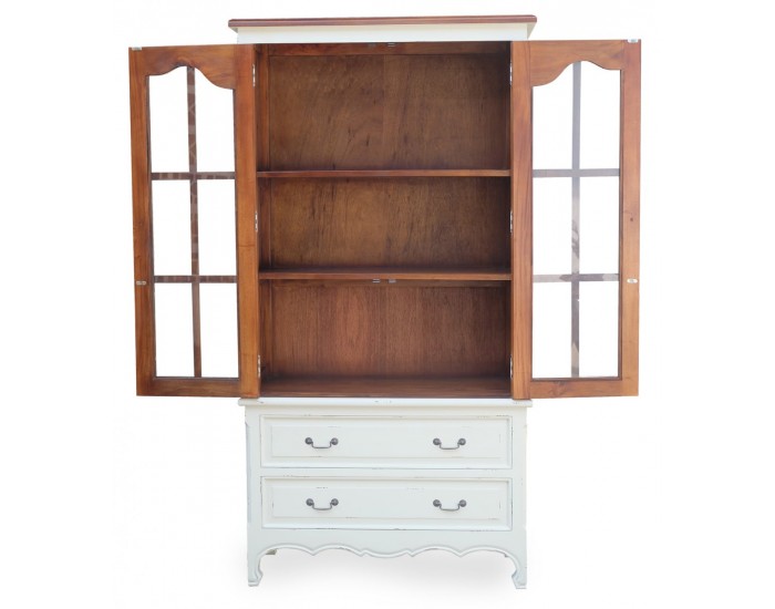 Витрина EX Home модел Rimini КB, 100 см, Бял антик