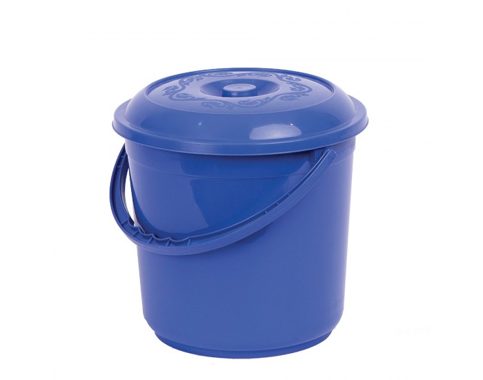 Пластмасова кофа с капак 14 литра, синя