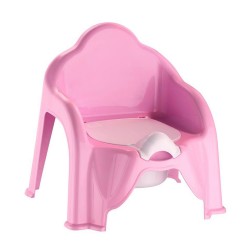 Гърне стол с капак, розово - Продукти за баня и WC