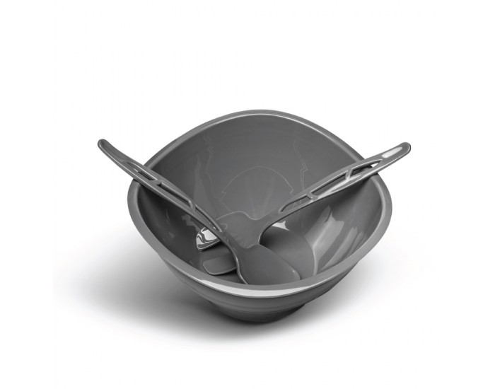 Купа за салата 3.6 литра с прибори, сива