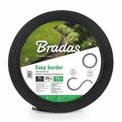 Лента ограничител за трева Bradas - бордюр за градини EASY BORDER, графит, 50мм х 10м - Инструменти, Аксесоари за градината