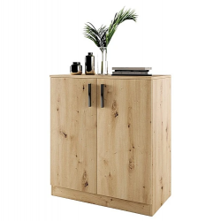 Шкаф Мебели Богдан Модел 276/ 3009, с два рафта, плавно затваряне, Дъб артисан - Спалня