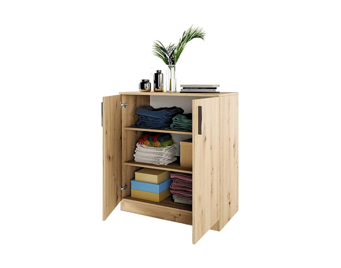 Шкаф Мебели Богдан Модел 276/ 3009, с два рафта, плавно затваряне, Дъб артисан