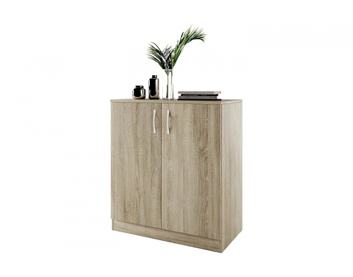 Шкаф Мебели Богдан Модел 276/ 3009, с два рафта, плавно затваряне, Сонома тъмна