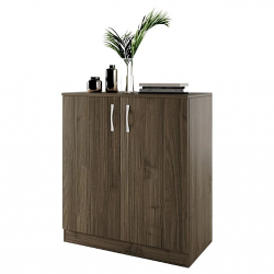 Шкаф Мебели Богдан Модел 276/ 3009, с два рафта, плавно затваряне, Орех адмирал - Спалня